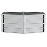 Garden Raised Bed 129x45 cm Galvanized Steel Silver