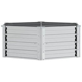 Garden Raised Bed 129x45 cm Galvanized Steel Silver