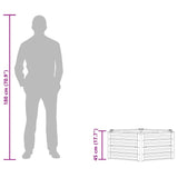 Garden Raised Bed 129x45 cm Galvanized Steel Silver - Extra Image