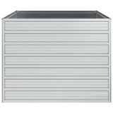Garden Raised Bed 100x100x77 cm Galvanized Steel Silver
