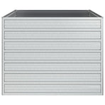 Garden Raised Bed 100x100x77 cm Galvanized Steel Silver