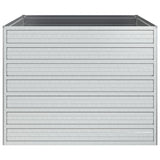 Garden Raised Bed 100x100x77 cm Galvanized Steel Silver - Top-Down View