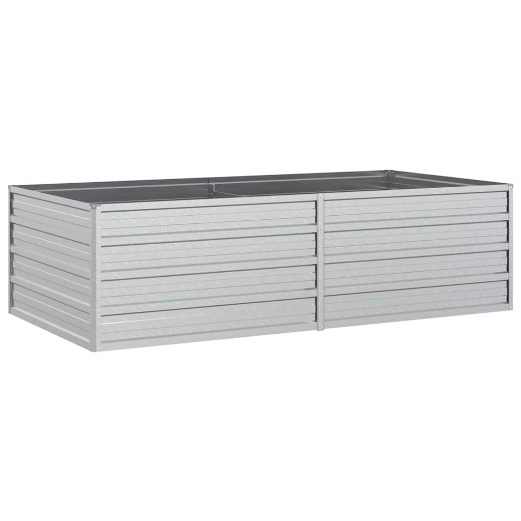 Garden Raised Bed 160x80x45 cm Galvanized Steel Silver