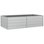 Garden Raised Bed 160x80x45 cm Galvanized Steel Silver