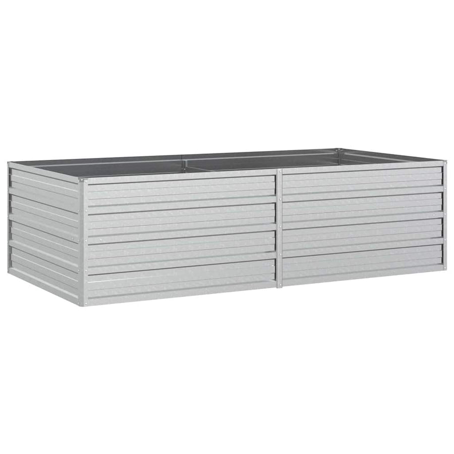 Garden Raised Bed 160x80x45 cm Galvanized Steel Silver