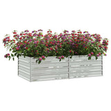 Garden Raised Bed 160x80x45 cm Galvanized Steel Silver