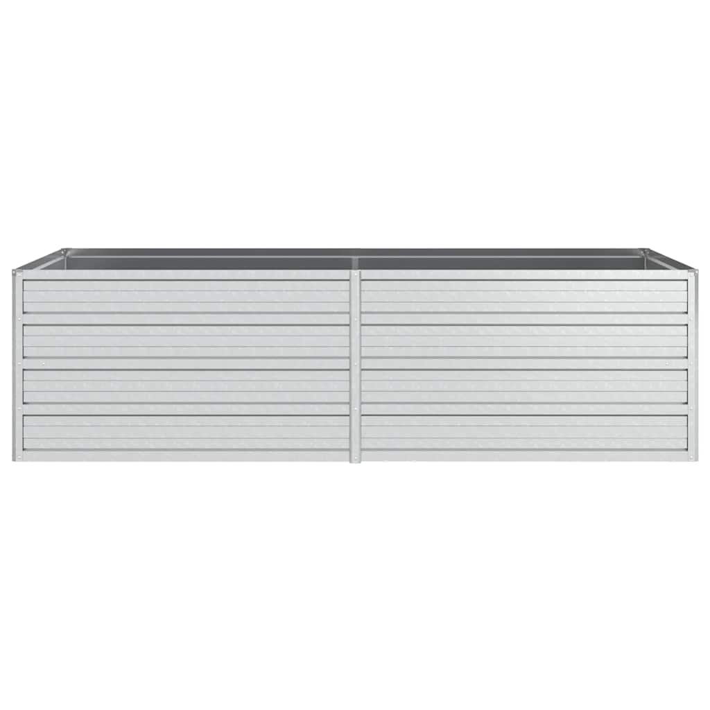 Garden Raised Bed 160x80x45 cm Galvanized Steel Silver