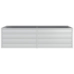 Garden Raised Bed 160x80x45 cm Galvanized Steel Silver