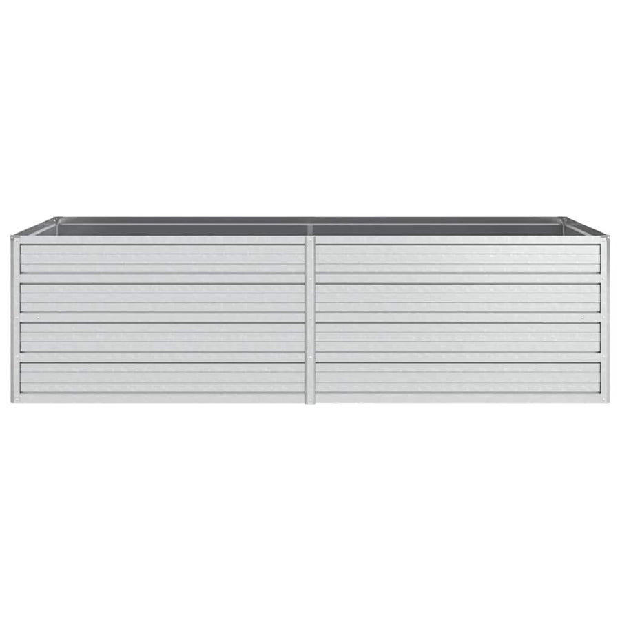 Garden Raised Bed 160x80x45 cm Galvanized Steel Silver