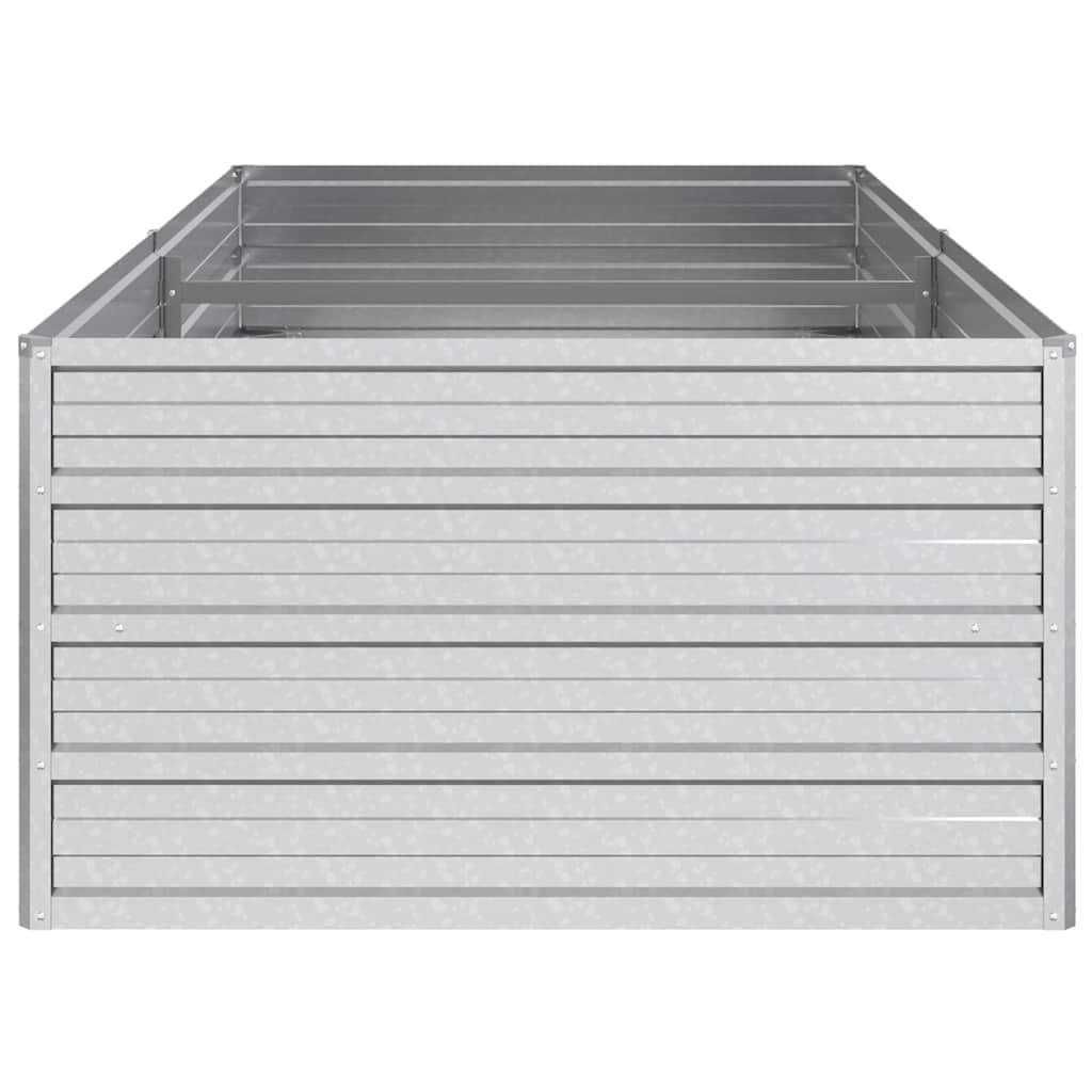 Garden Raised Bed 160x80x45 cm Galvanized Steel Silver