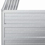 Garden Raised Bed 100x100x45 cm Galvanized Steel Silver