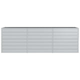 Garden Raised Bed 240x80x77 cm Galvanized Steel Silver