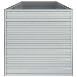 Garden Raised Bed 240x80x77 cm Galvanized Steel Silver - 45-Degree Angle