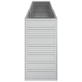 Garden Raised Bed 240x40x77 cm Galvanized Steel Silver - 45-Degree Angle