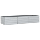 Garden Raised Bed 240x80x45 cm Galvanized Steel Silver