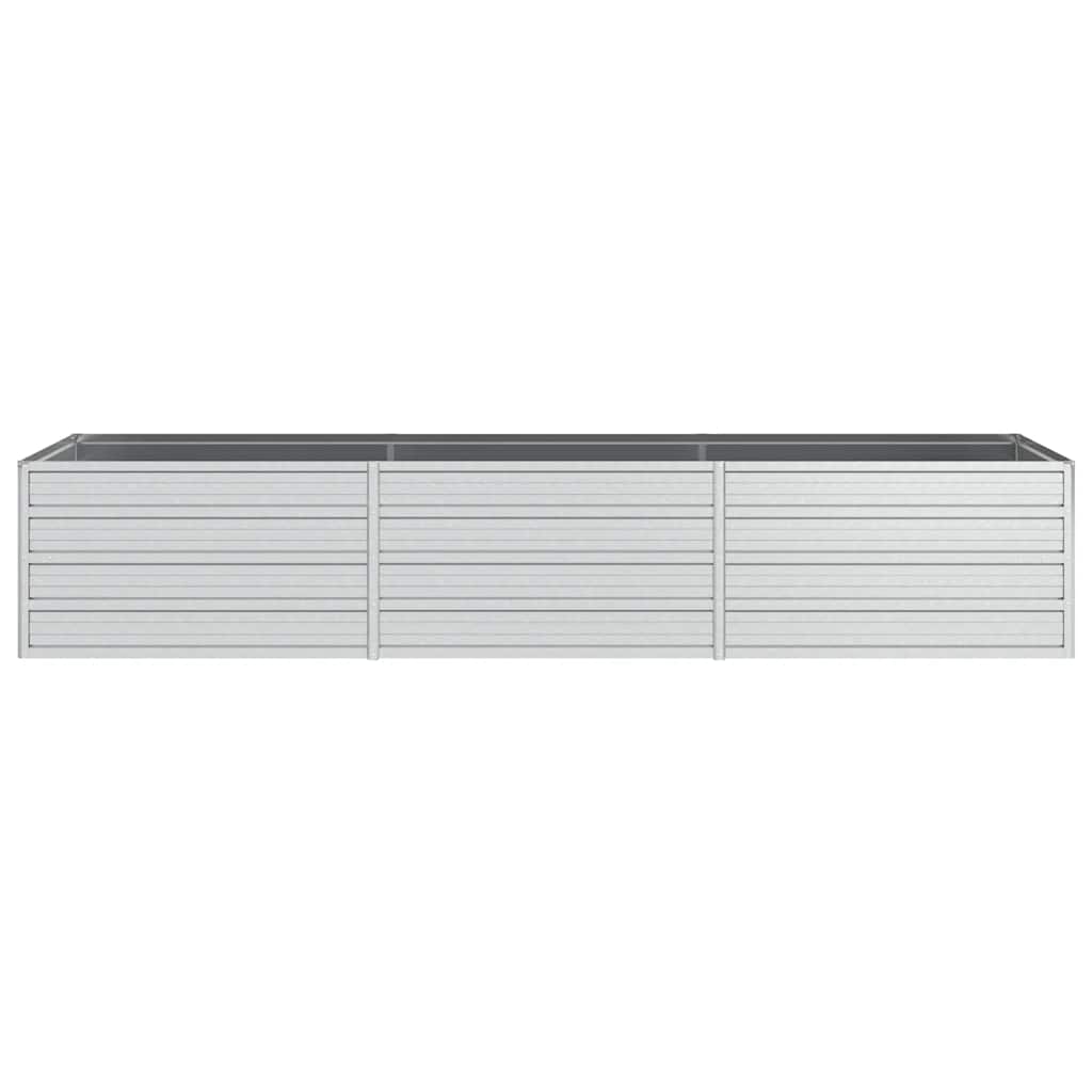 Garden Raised Bed 240x80x45 cm Galvanized Steel Silver
