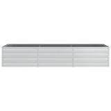 Garden Raised Bed 240x80x45 cm Galvanized Steel Silver