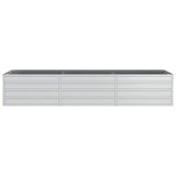 Garden Raised Bed 240x80x45 cm Galvanized Steel Silver - Top-Down View
