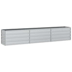 Garden Raised Bed 240x40x45 cm Galvanized Steel Silver