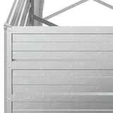 Garden Raised Bed 240x40x45 cm Galvanized Steel Silver