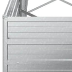 Garden Raised Bed 240x40x45 cm Galvanized Steel Silver