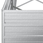 Garden Raised Bed 320x80x77 cm Galvanized Steel Silver