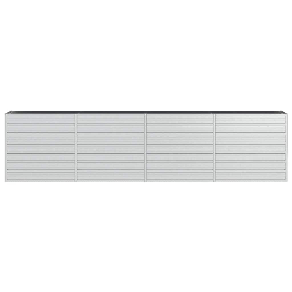Garden Raised Bed 320x40x77 cm Galvanized Steel Silver
