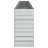 Garden Raised Bed 320x40x77 cm Galvanized Steel Silver - 45-Degree Angle