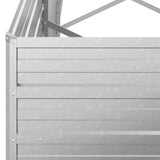 Garden Raised Bed 320x40x77 cm Galvanized Steel Silver