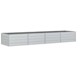 Garden Raised Bed 320x80x45 cm Galvanized Steel Silver
