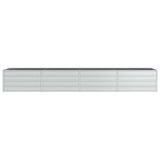 Garden Raised Bed 320x80x45 cm Galvanized Steel Silver