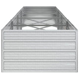 Garden Raised Bed 320x80x45 cm Galvanized Steel Silver - 45-Degree Angle