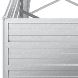Garden Raised Bed 320x80x45 cm Galvanized Steel Silver
