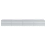 Garden Raised Bed 320x40x45 cm Galvanized Steel Silver