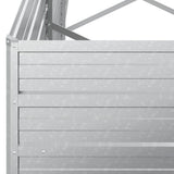Garden Raised Bed 320x40x45 cm Galvanized Steel Silver