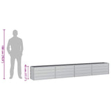 Garden Raised Bed 320x40x45 cm Galvanized Steel Silver