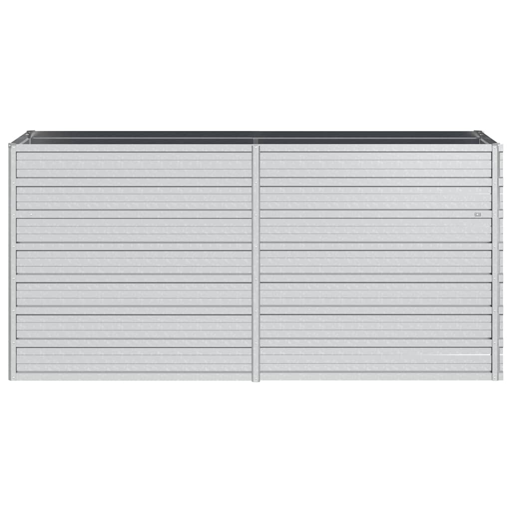 Garden Raised Bed 160x40x77 cm Galvanized Steel Silver