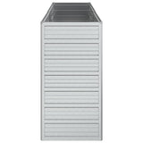 Garden Raised Bed 160x40x77 cm Galvanized Steel Silver - 45-Degree Angle