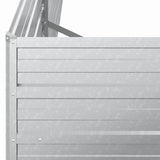 Garden Raised Bed 160x40x77 cm Galvanized Steel Silver - Rear View