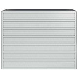 Garden Raised Bed 100x40x77 cm Galvanized Steel Silver - Top-Down View