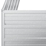 Garden Raised Bed 100x40x77 cm Galvanized Steel Silver