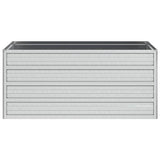 Garden Raised Bed 100x40x45 cm Galvanized Steel Silver - Top-Down View