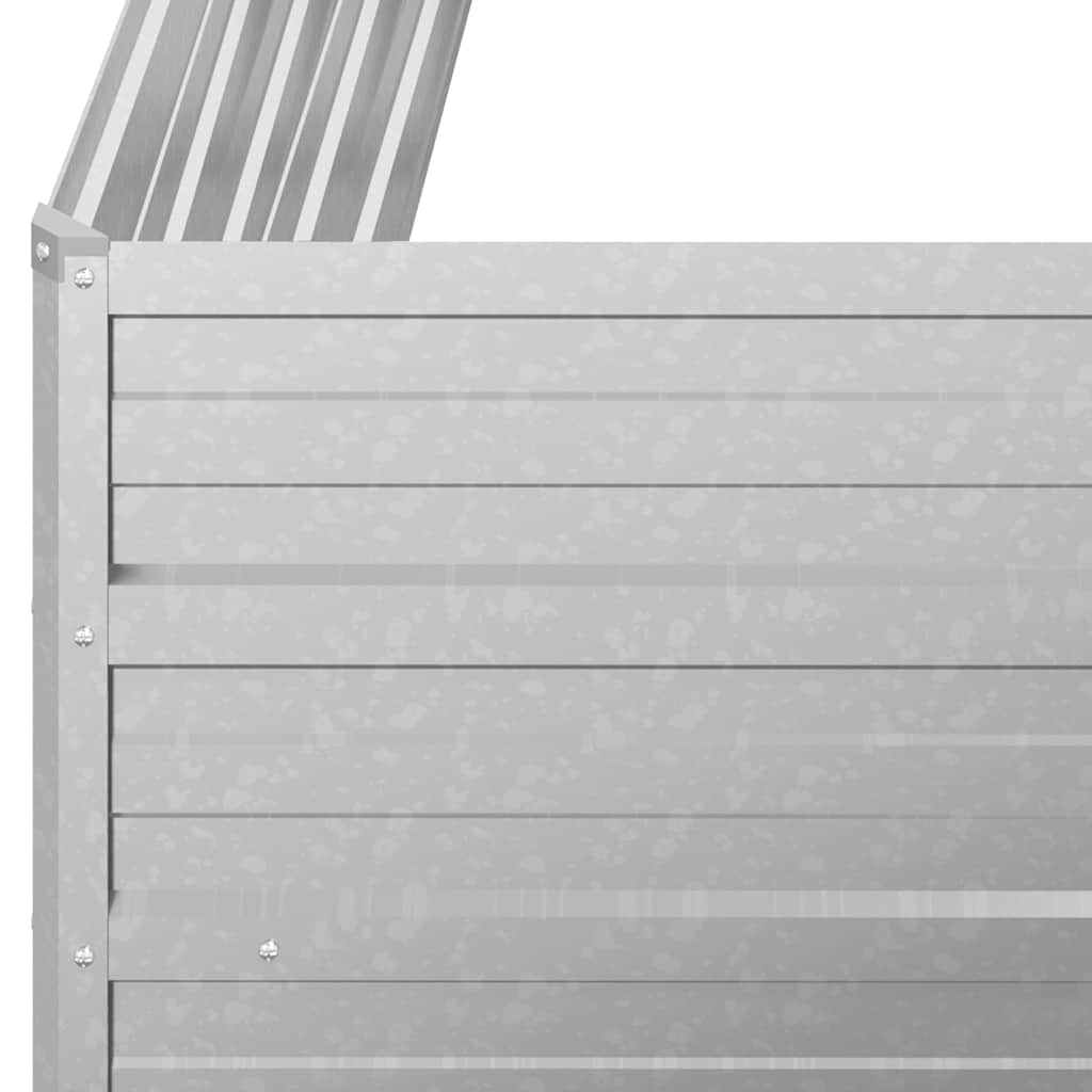 Garden Raised Bed 100x40x45 cm Galvanized Steel Silver