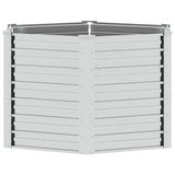 Garden Raised Bed 129x77 cm Galvanized Steel Silver