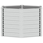Garden Raised Bed 129x77 cm Galvanized Steel Silver