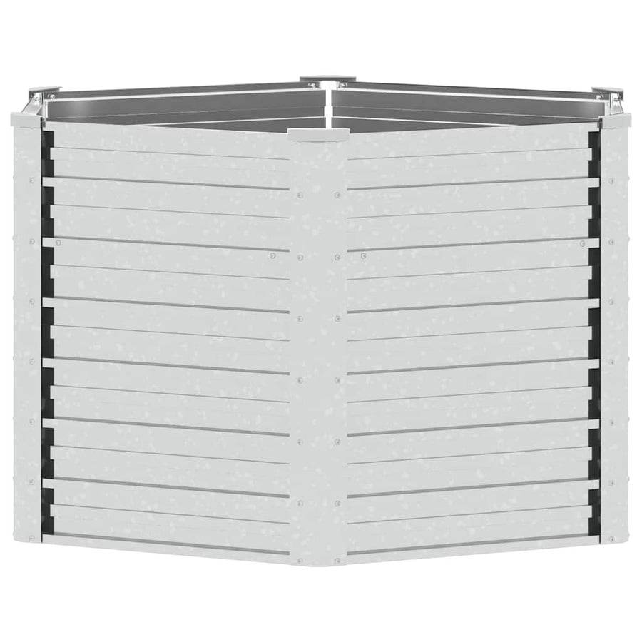 Garden Raised Bed 129x77 cm Galvanized Steel Silver