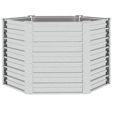 Garden Raised Bed 129x77 cm Galvanized Steel Silver