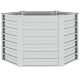 Garden Raised Bed 129x77 cm Galvanized Steel Silver - Side View