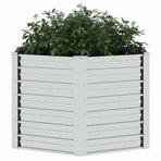 Garden Raised Bed 129x77 cm Galvanized Steel Silver