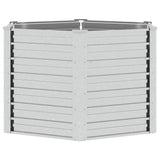 Garden Raised Bed 129x77 cm Galvanized Steel Silver